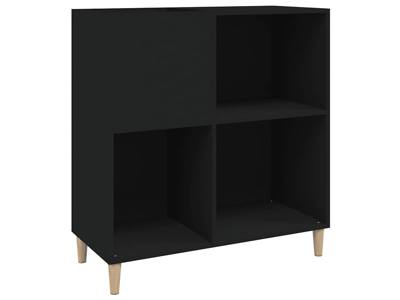  Armoire à disques, armoire de rangement noir 84,5x38x89 cm bois d'ingénierie  - Conforama A