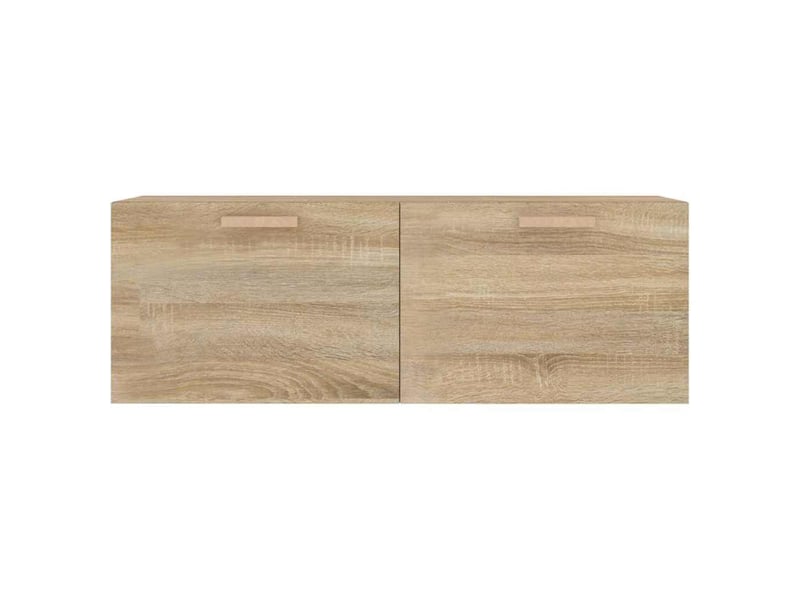  Armoire murale salon chêne sonoma 100x36,5x35cm bois d'ingénierie shl5141  - Conforama E