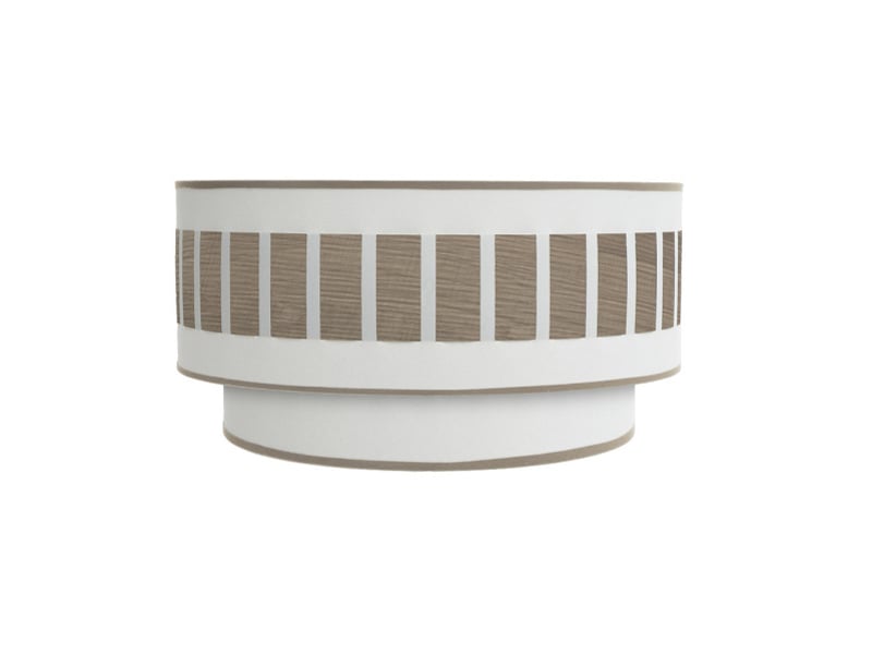  Applique murale fabrilamp ivanna blanc bois clair 1 x e27 17x30x15 cm 188461085 - Conforama A
