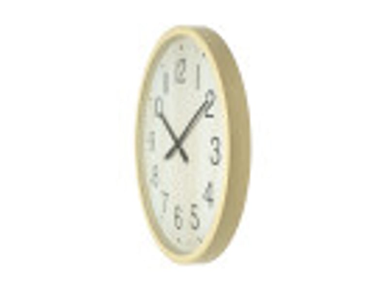  Horloge murale fabrilamp manilva 55 x 55 cm hêtre mouvement continu 220115585 - Conforama D