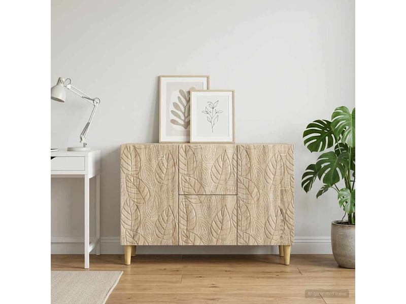  Buffet - bahut - meuble de rangement chêne sonoma 89 x 34,5 x 60 cm bois d'ingénierie  - Conforama B