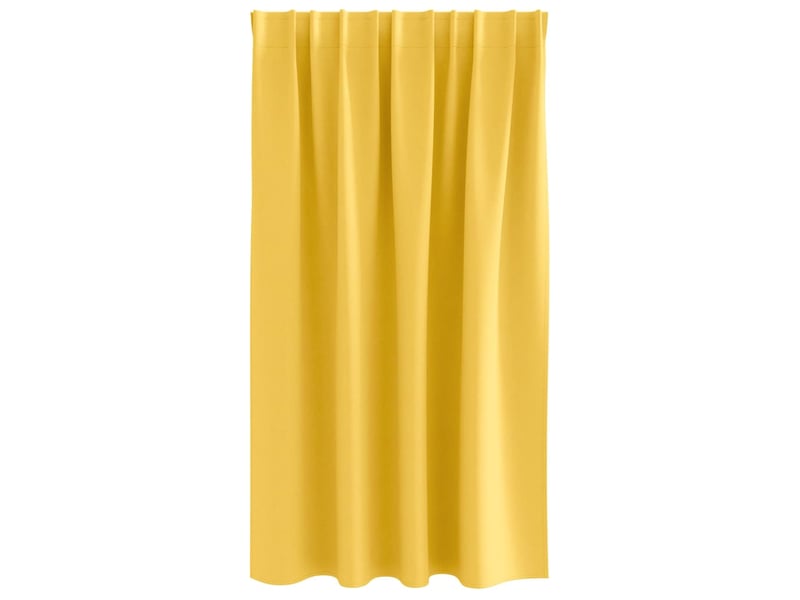  Lot de 2 rideaux occultants, rideaux black-out avec anneaux jaune moutarde polyester cf44680  - Conforama D