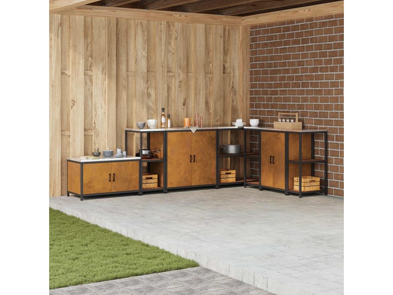  Étagère de cuisine, étagère de rangement hattem rouillé 40x50x92cm acier  - Conforama B