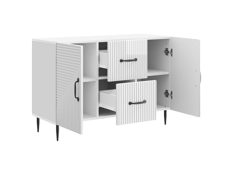  Buffet - bahut - meuble de rangement blanc brillant 89 x 34,5 x 60 cm bois d'ingénierie  - Conforama E