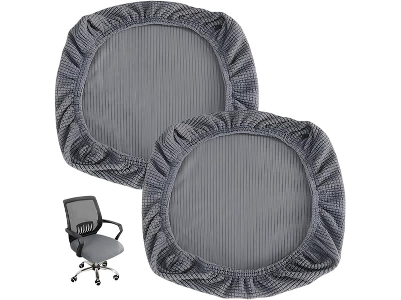  Housse de chaise - gris 2 housse pour chaises élastiques, housse assise chaise bureau, housses fauteuil gaming, protege chaise salle a manger, shousse tabouret pivotant, 45 x 45 cm GSO-000301 - Conforama A