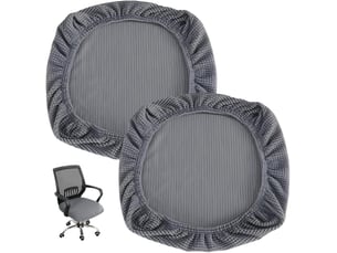 Housse de chaise - gris 2 housse pour chaises élastiques, housse assise chaise bureau, housses fauteuil gaming, protege chaise salle a manger, shousse tabouret pivotant, 45 x 45 cm