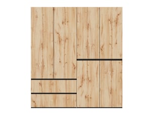 Armoire 6 porte(s) battante 5 tiroir(s) MODFU coloris bicolore largeur 180 cm