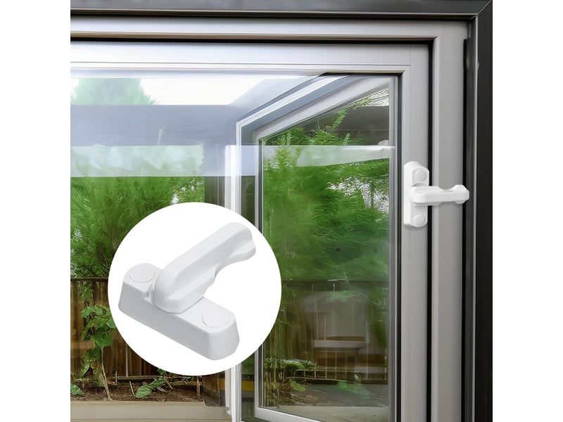  Serrures de sécurité pour fenêtres et portes en pvc, pack de 4  - Conforama E