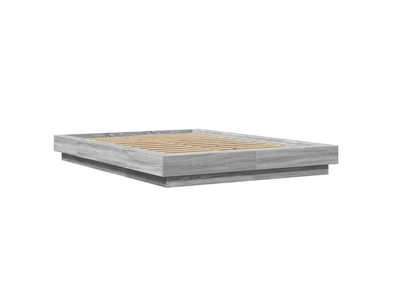  Lit double- lit adulte -  cadre de lit sans matelas sonoma gris 135x190 cm  - Conforama B