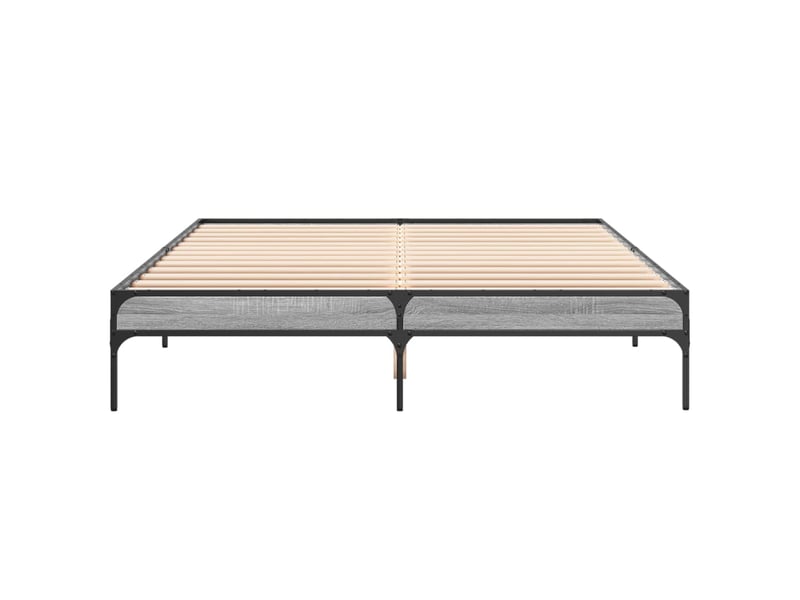  Lit double- lit adulte -  cadre de lit sans matelas sonoma gris 150x200 cm  - Conforama C