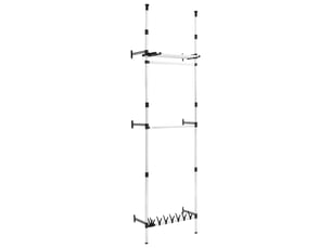 Système de garde-robe télescopique barres et étagère aluminium shl58718
