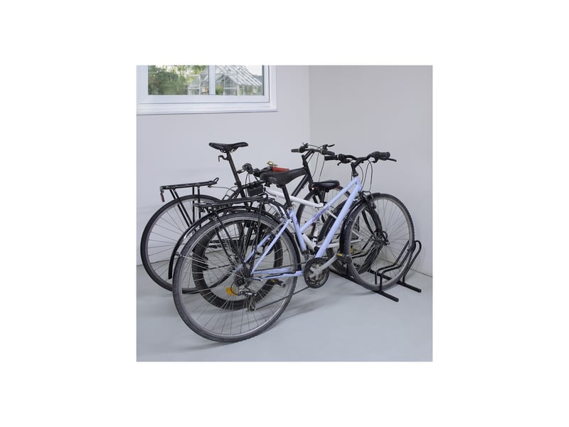  Râtelier 3 vélos cyclo en métal noir 107 x 48 x 29,5 cm  - Conforama D