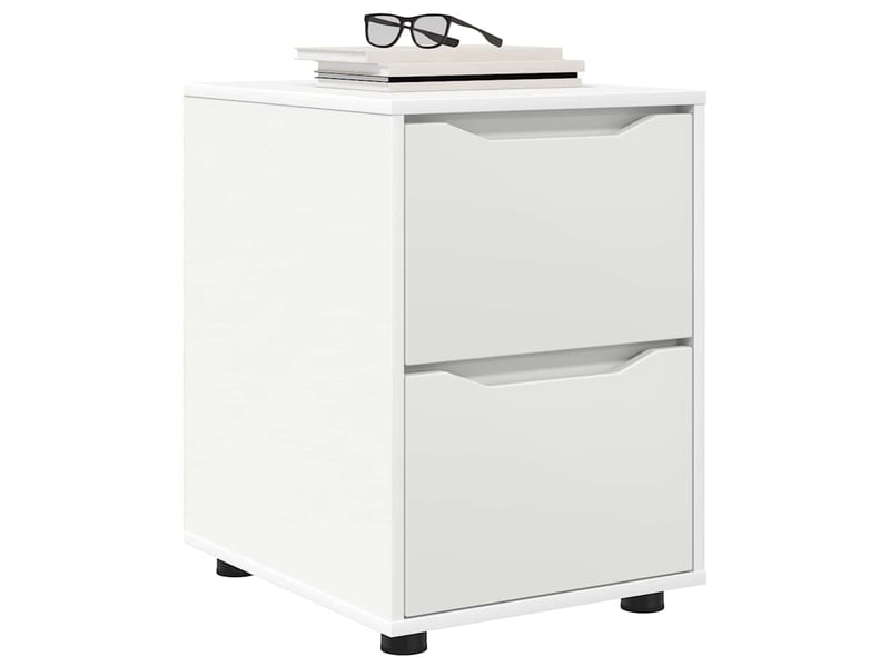  Armoire de rangement, commode de rangement 40 x 48 x 57 cm bois d'ingénierie blanc  - Conforama C