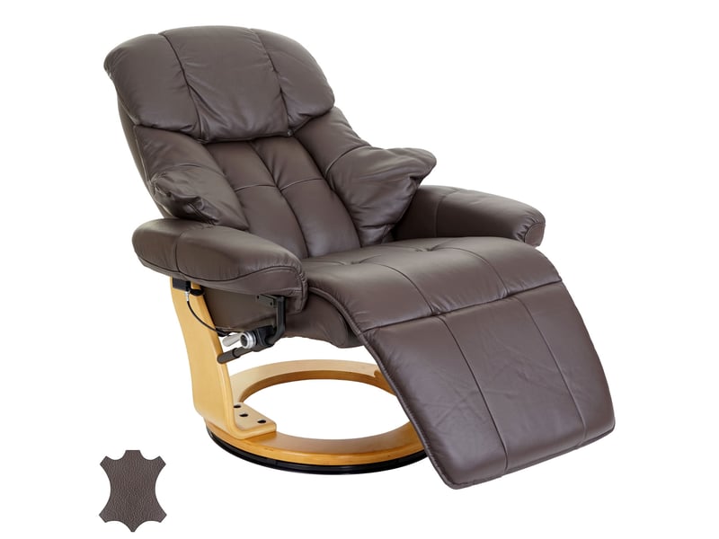  Mca fauteuil relax calgary 2, fauteuil de télévision, cuir, charge 150kg - marron, nature  - Conforama B
