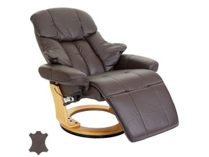 Fauteuil relax manuel <strong></strong> Cuir / Croûte de Cuir marron