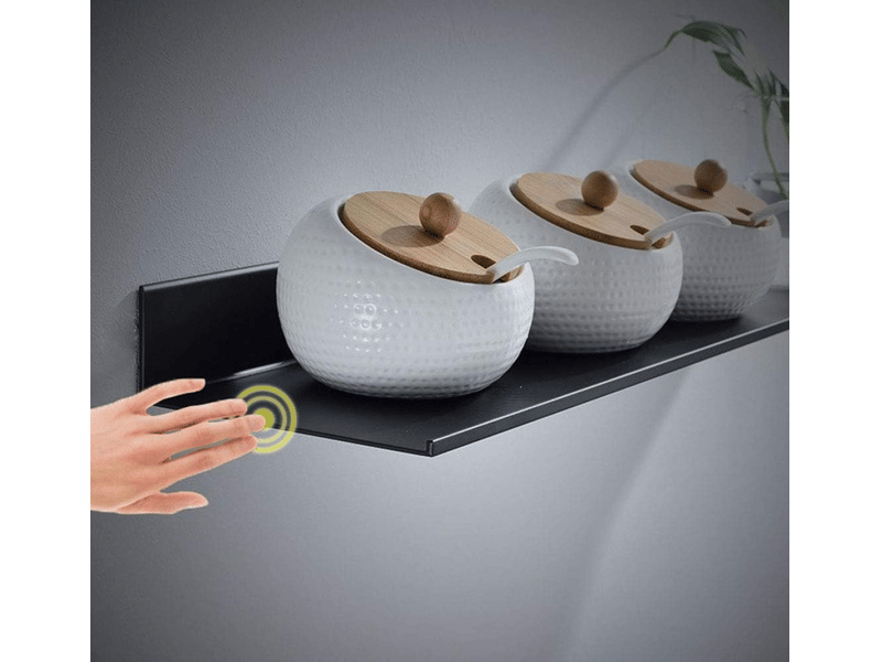  Étagère flottante en métal noir mat – convient pour salon, cuisine, salle de bain, chambre, etc. – 50 × 13,3 × 5 cm, 1 pièce 200 pièces  - Conforama D