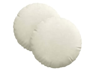 Lot de 2 coussins de siège, coussins décoratifs velours crème ø30 x 13 cm cf59890
