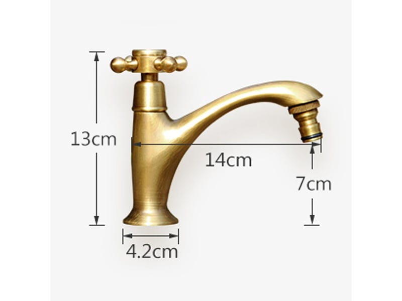  Robinet monocommande en bronze, adapté aux lavabos à poser (couleur: bronze, sortie d'eau froide) LJY2731FXN - Conforama D