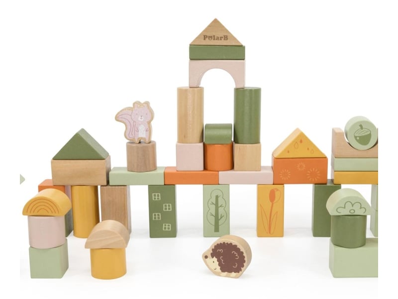  Blocs de construction viga 44230 polarb - 50 pièces en bois 6971608442308 - Conforama D
