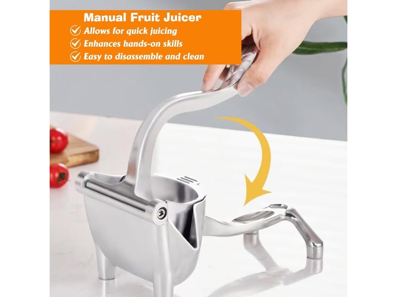  Presse-agrumes professionnel à levier en aluminium - poignée ergonomique - inclus: 10 sacs filtrants et 1 pince  - Conforama E