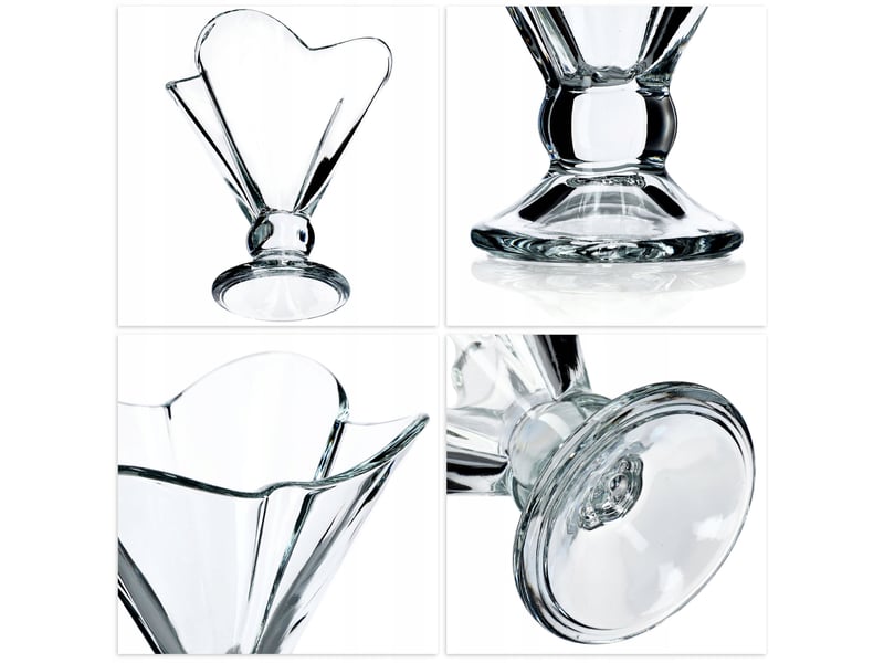 Kadax coupes à glace desserts coupes en verre 6 pcs 200 ml - Conforama E