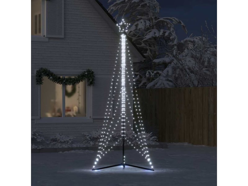 Sapin de noël, arbre de noël à led 525 led blanc froid 302 cm - Conforama C