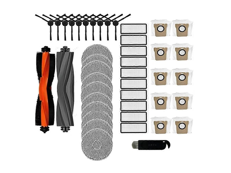  For l20 ultra l30 ultra x20 pro robot vacuum main side brush hepa filter mop pad dust bag spare accessories  - Conforama A