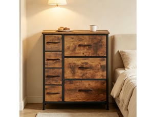 Buffet 7 tiroir(s) STILVORA - 63.5 cm coloris marron
