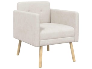 Fauteuil fixe VIDAXL Tissu beige