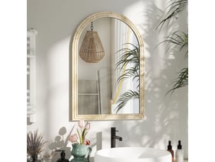 Miroir triangulaire de porte coloris beige <strong></strong> <strong></strong> - 50 cm x 44 cm