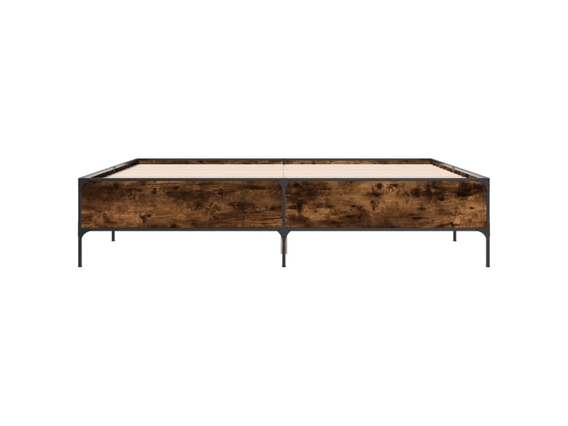 Lit double- lit adulte -  cadre de lit sans matelas chêne fumé 200x200 cm  - Conforama C