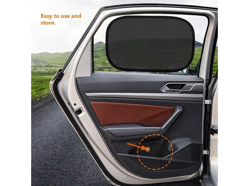 Pare soleil voiture bébé avec protection uv, chien - 2 pièces (noir) - Conforama C