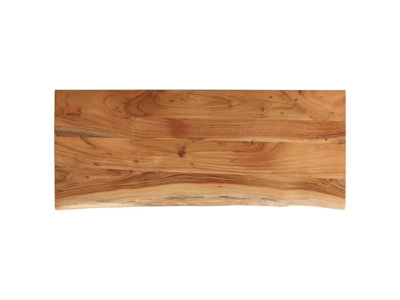  Comptoir de salle de bain, plan de travail 140x60x2,5 cm rectangulaire acacia cf65724  - Conforama A