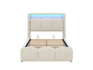 Lit coffre 90x200 cm MAISONORA   coloris beige