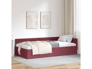 Lit simple 90x200 cm    coloris rouge