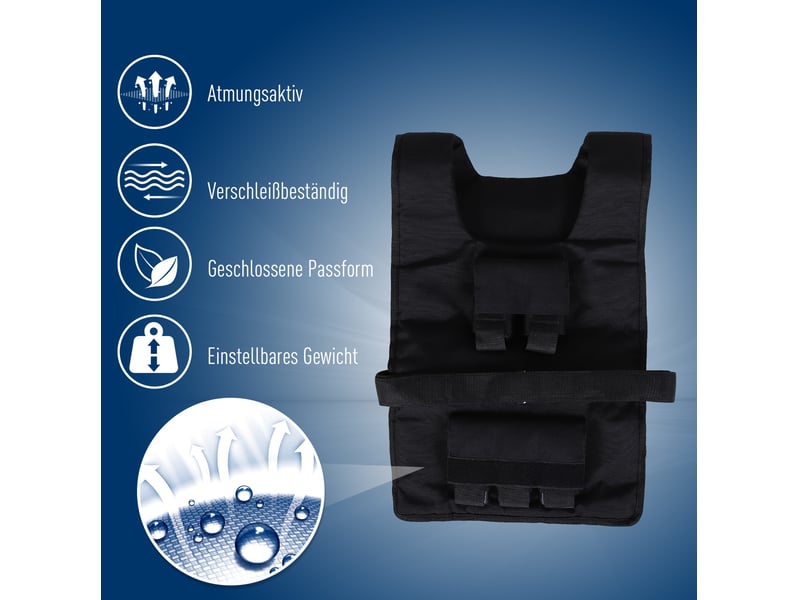  Veste lesté 30 kg 36x52 cm réglable métal noir  - Conforama C