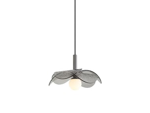 Suspension design argentée avec verre fumé - kemner