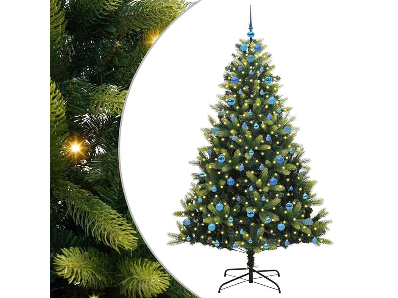  Sapin de noël - arbre de noël artificiel en silicone flexible 300 leds vert  - Conforama A