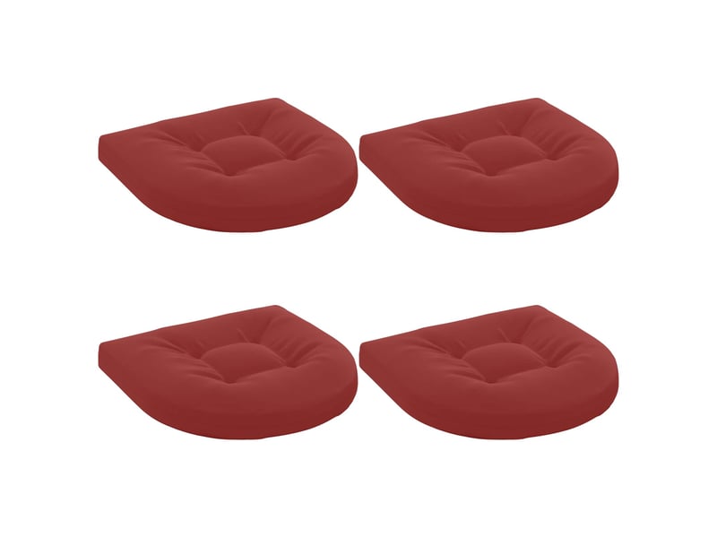  Lot de 4 coussins de siège, coussins d'assise 100 % polyester bordeaux cf60063  - Conforama B