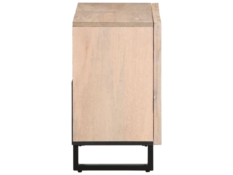  Armoire de lavabo de salle de bain, cabinet de salle de bain 62x34x58 cm bois massif de manguier cf65597  - Conforama D