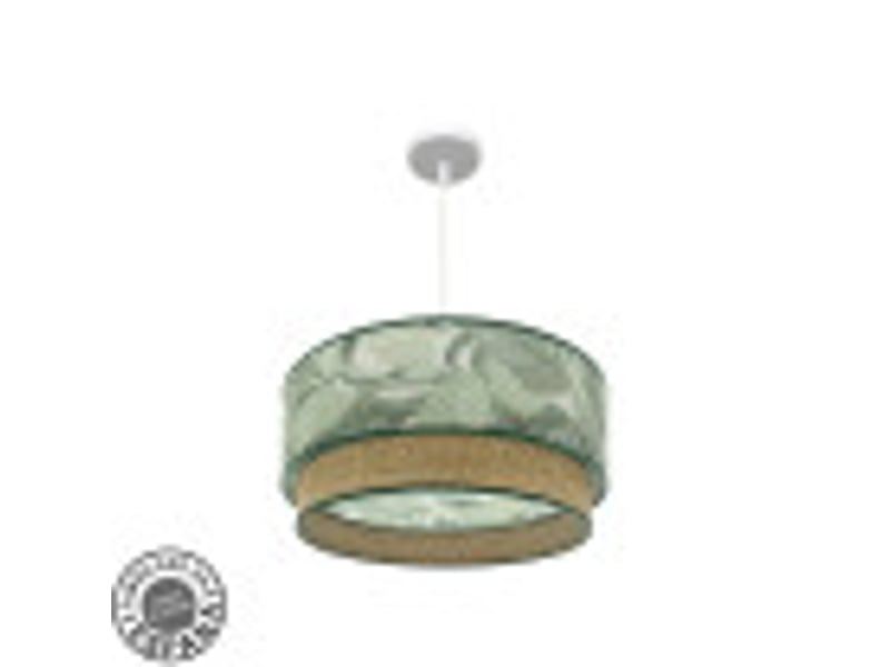  Suspension fabrilamp congo blanc vert naturel 3 x e27 ø 50 cm 224995001 - Conforama B