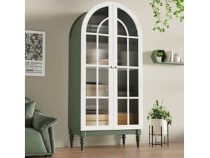Vitrine coloris bicolore 3 étagère(s) <strong>MODENVIE</strong> <strong></strong> - 76 cmx165 cm