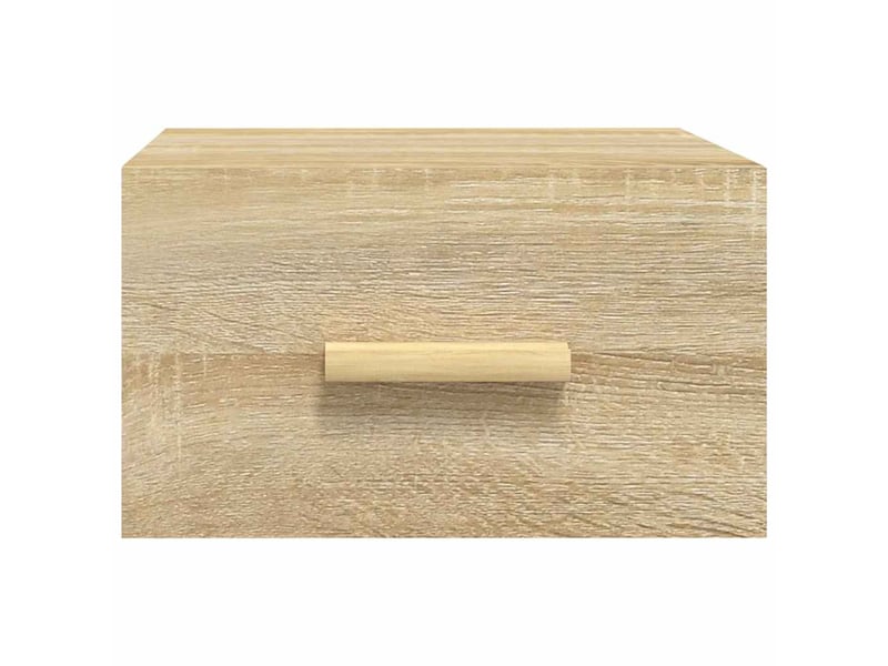  Lot de 2 tables de chevet - cabinet de chevet - table de nuit murales chêne sonoma 35x35x20 cm  - Conforama C