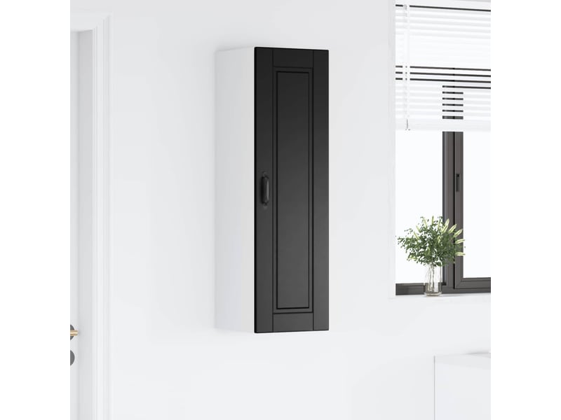 Meuble mural de cuisine, armoire de cuisine noir 30x31x100cm bois d'ingénierie shl4750 - Conforama D