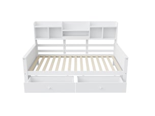 Lit banquette 90x200 cm <strong></strong>  <strong></strong> coloris blanc