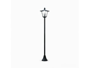 Lampe solaire de jardin vintage avec led, noire, 18 x 18 x 160 cm