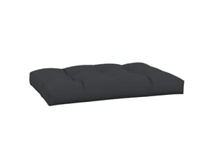 Coussin de palette, coussin de chaise, coussin de canapé noir 120x80x12 cm tissu cf55407