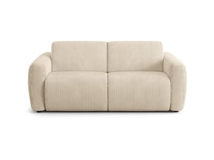 Canapé droit convertible HOMIFAB Suzie 3 places Velours beige