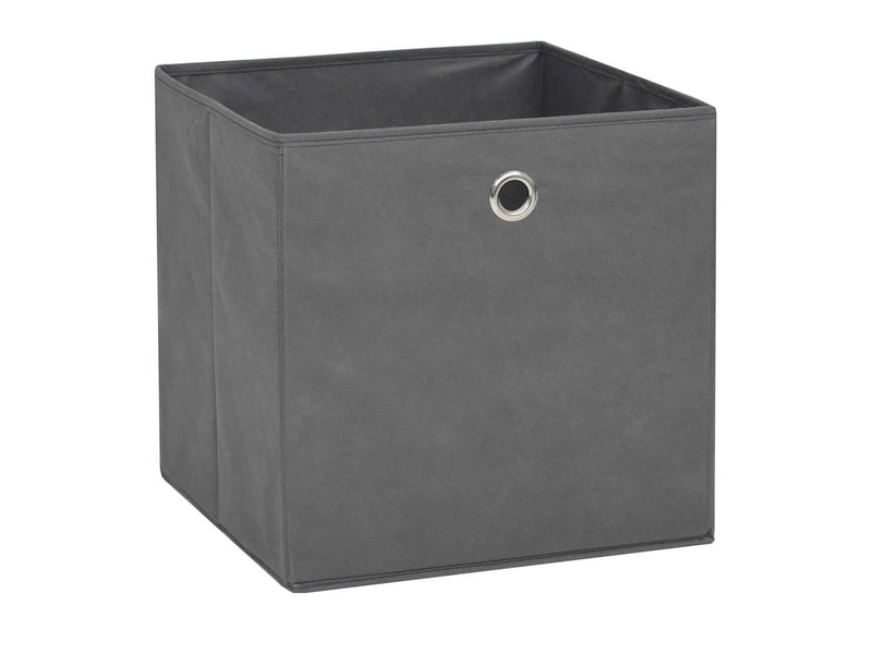  Boîte de rangement 10 pcs tissu non-tissé 32x32x32 cm gris  - Conforama A