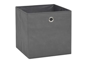 Boîte de rangement 10 pcs tissu non-tissé 32x32x32 cm gris